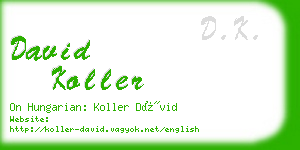 david koller business card